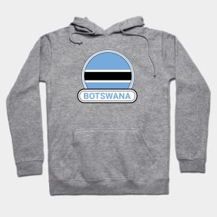 Botswana Country Badge - Botswana Flag Hoodie